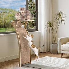 HYUVCX silla-ventana con rasca para observar aves desde casa