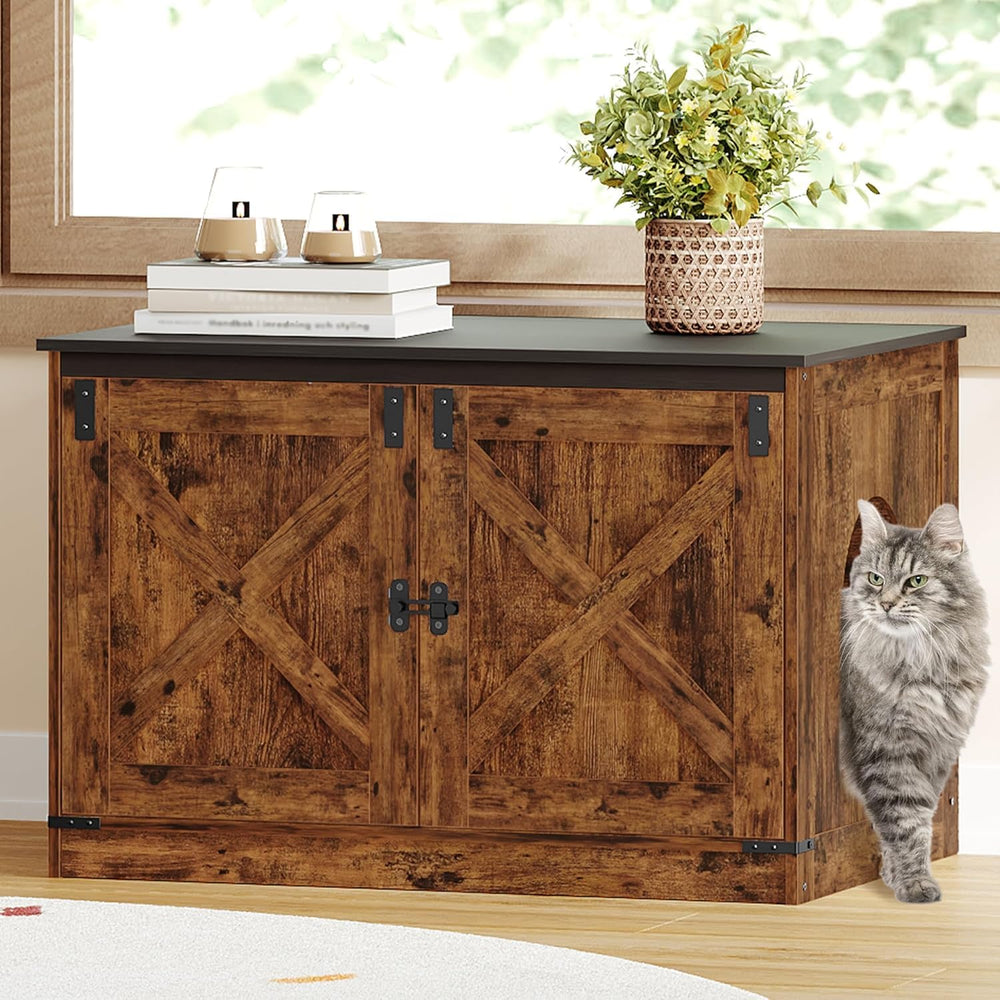 Caja-arena-gato-cojin Hzuaneri, confort para el gato al usar la caja de arena