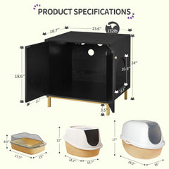 Hzuaneri caja oculta con entrada lateral ajustable para comodidad del gato.