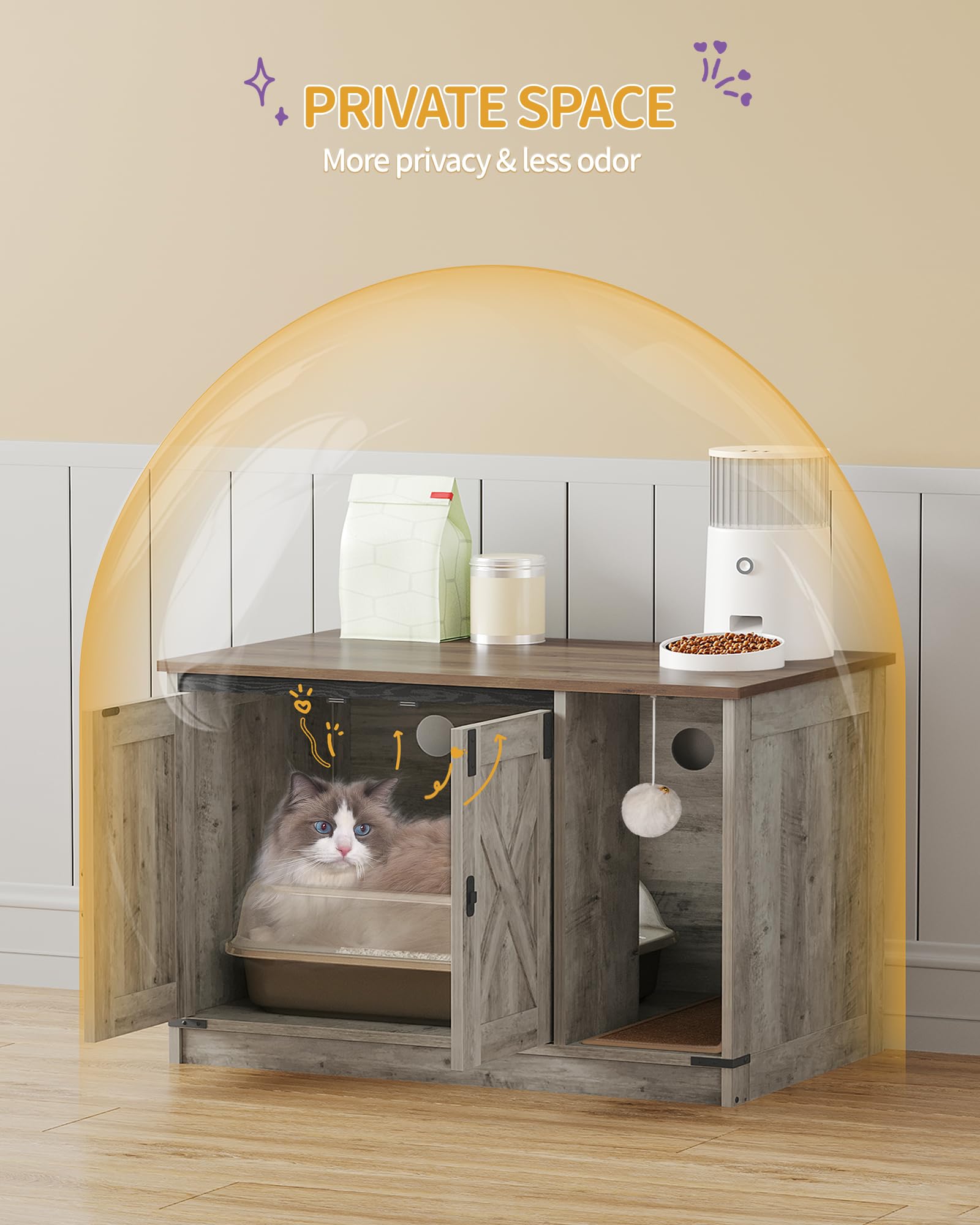 Hzuaneri diseño-rustico estilo granero para hogar de gatos.