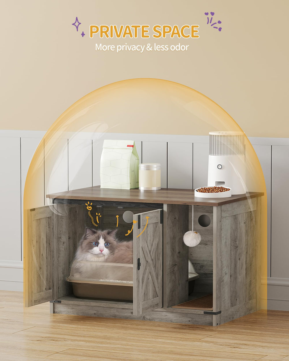Hzuaneri diseño-rustico estilo granero para hogar de gatos.