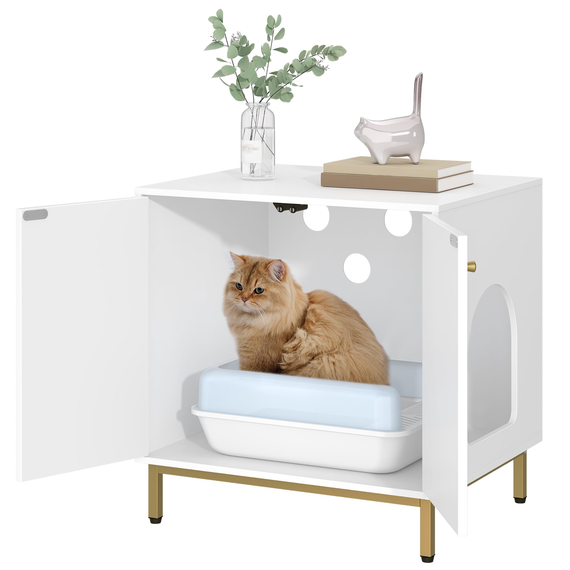 Hzuaneri diseño interior blanco y dorado que encaja en salones y dormitorios.