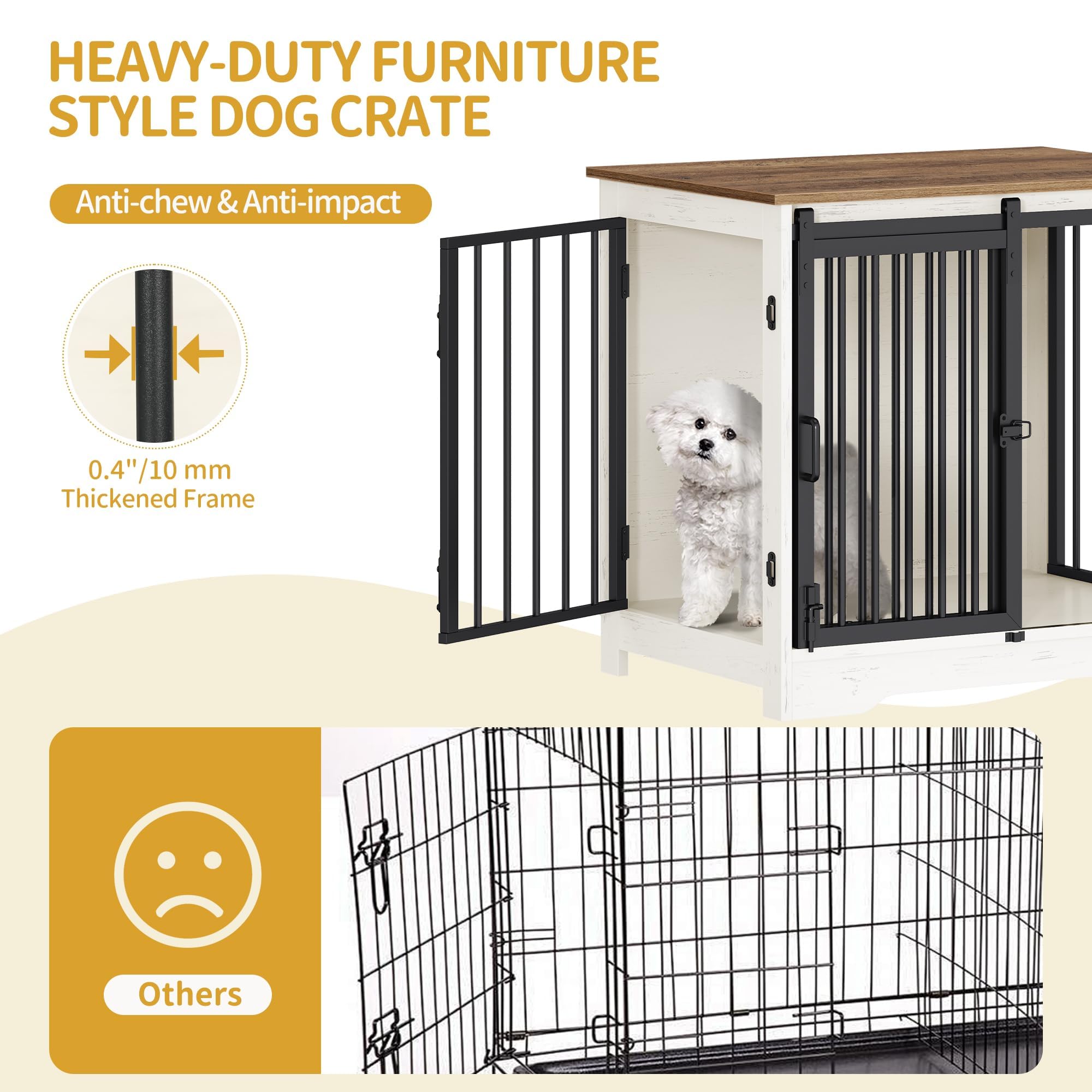 Hzuaneri jaula-perro-dos-usos-mueble-lateral: funciona como mesa de centro.