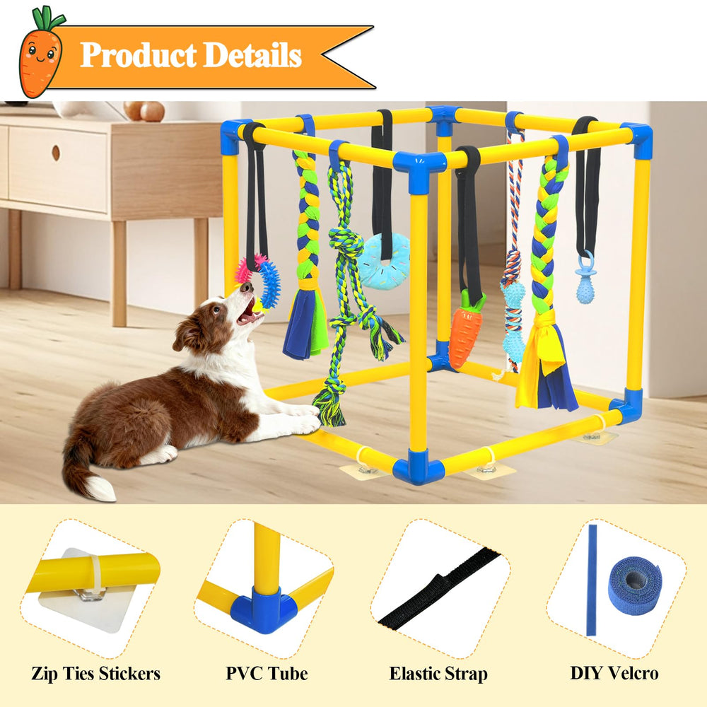 IAIGOGO Puppy Play Gym PVC con bordes redondeados para seguridad.