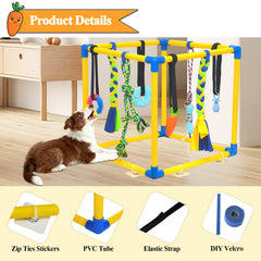 IAIGOGO Puppy Play Gym PVC con bordes redondeados para seguridad.