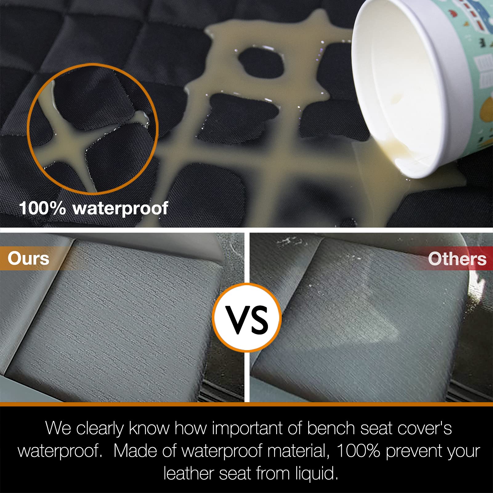Funda iBuddy impermeable para coche mantiene limpio el respaldo.