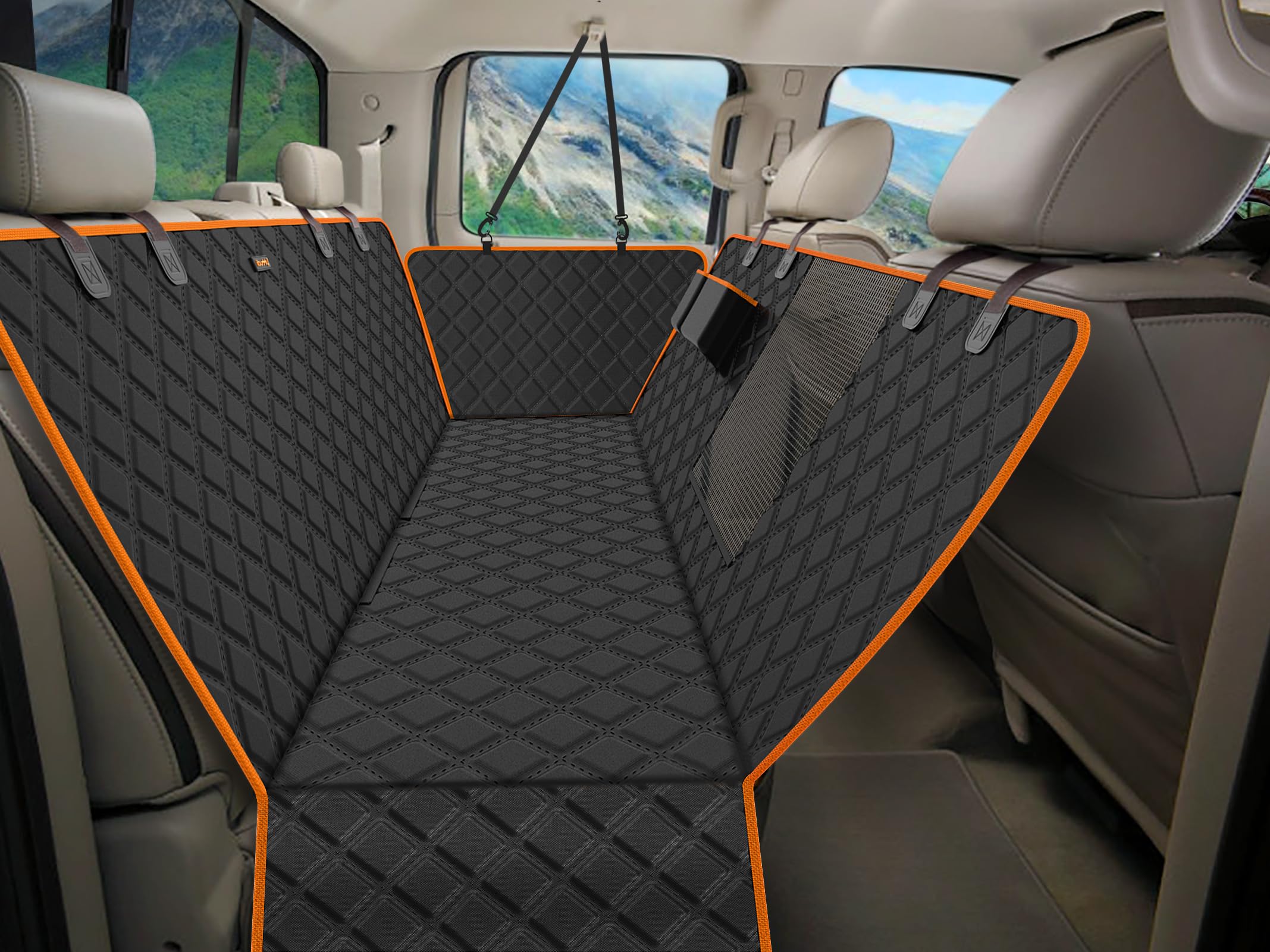 iBuddy XXL: cobertura de asiento con malla para mejor ventilación y visibilidad del perro.