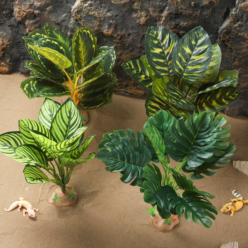IBWell planta artificial para terrarios reptíles de alta durabilidad.