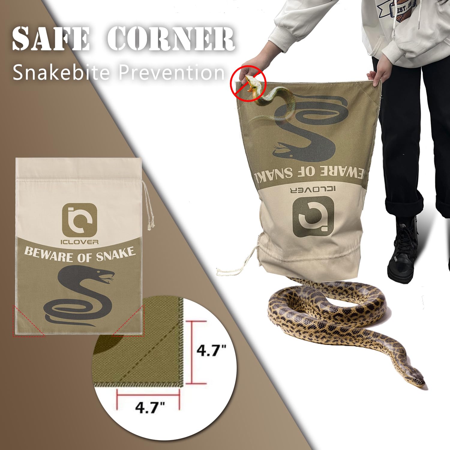 La IC ICLOVER bolsa con doble puntada mejora durabilidad durante usos intensos.