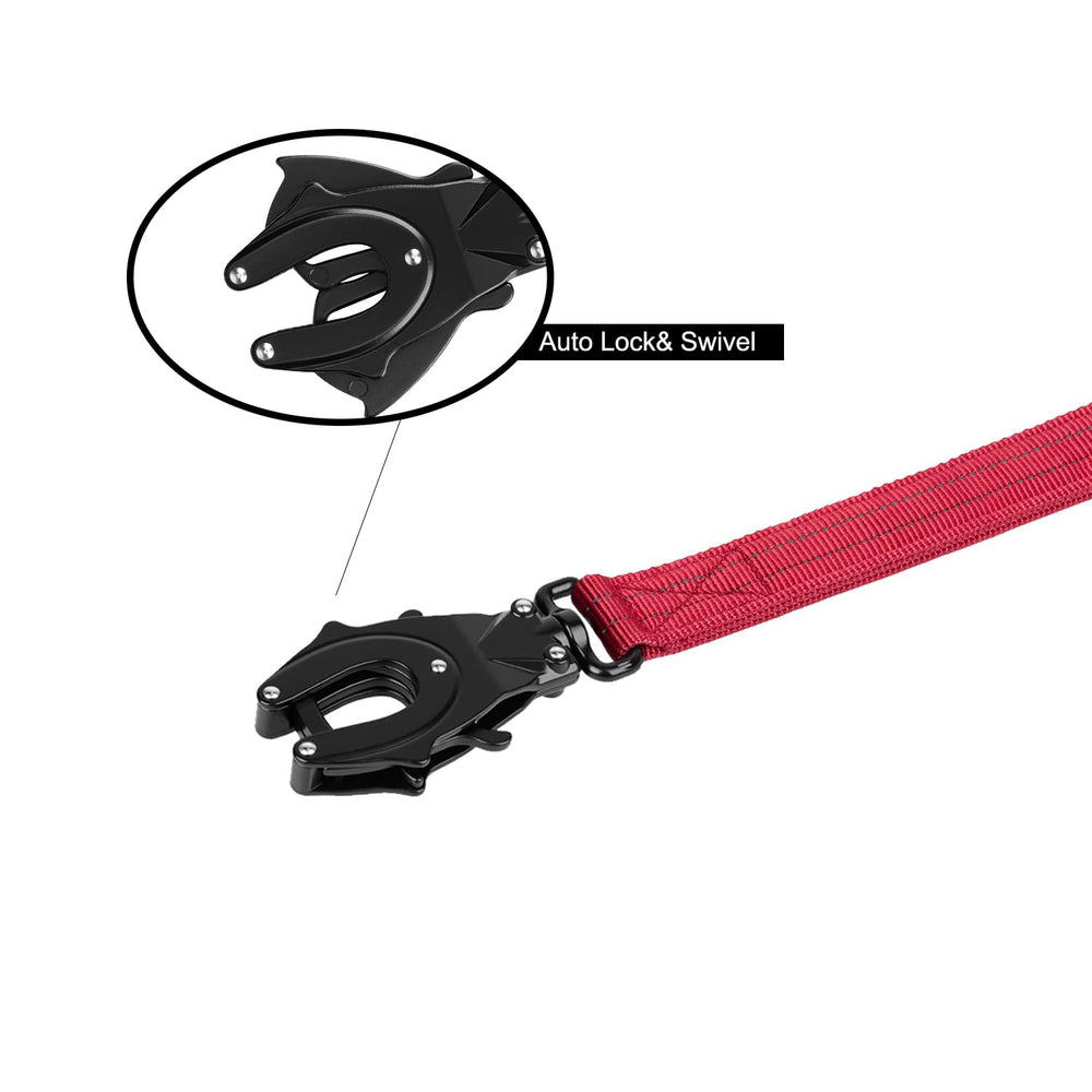 ICEFANG correa táctica para perro, absorción de tirones para paseos suaves.