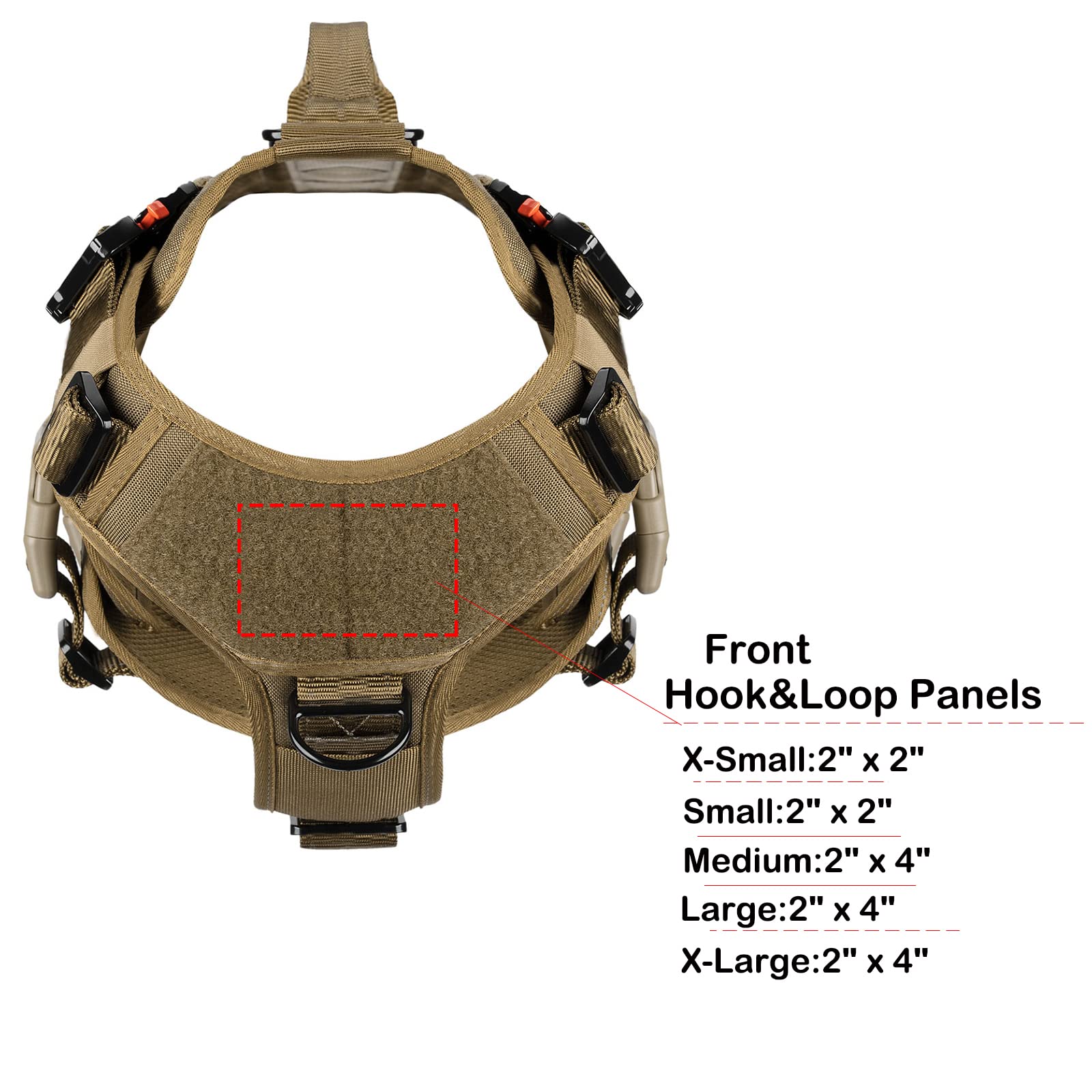 Molle en ambos lados para llevar accesorios con GN3.