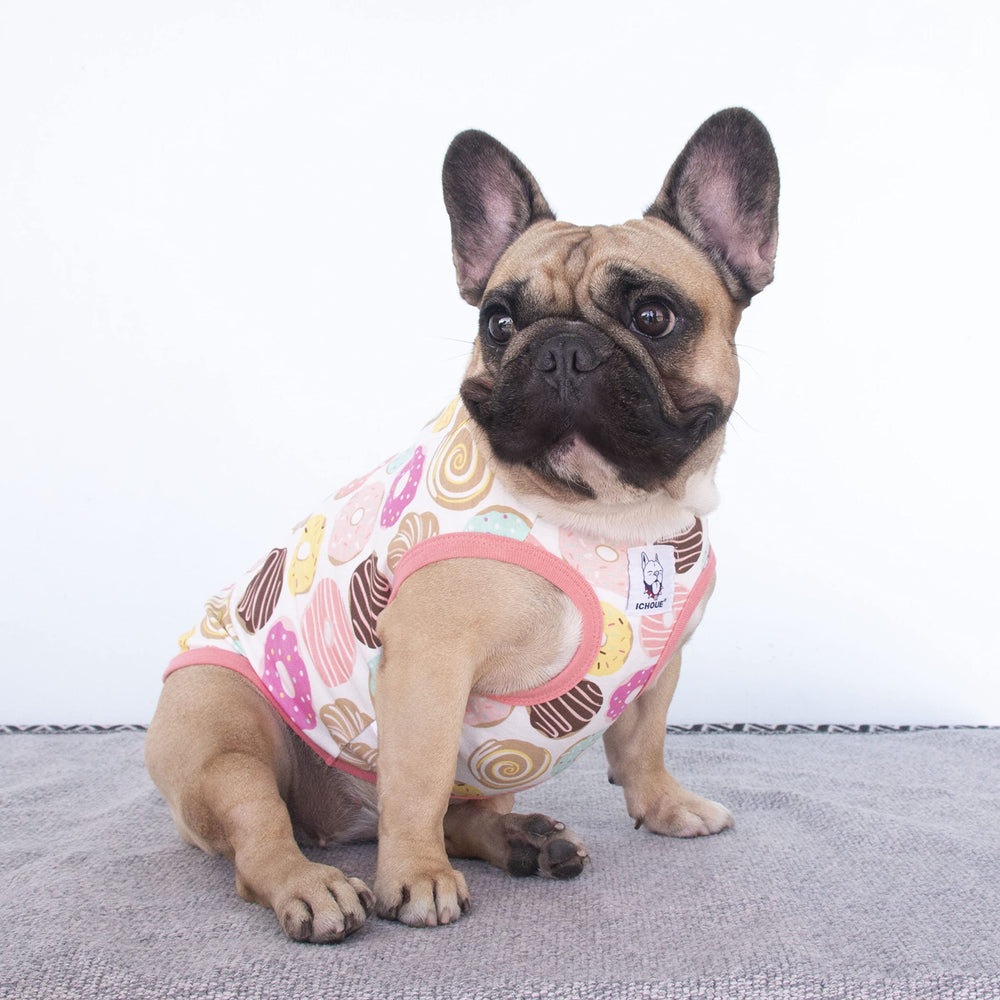 iChoue camiseta de algodón 100% para perros, tela suave y transpirable.