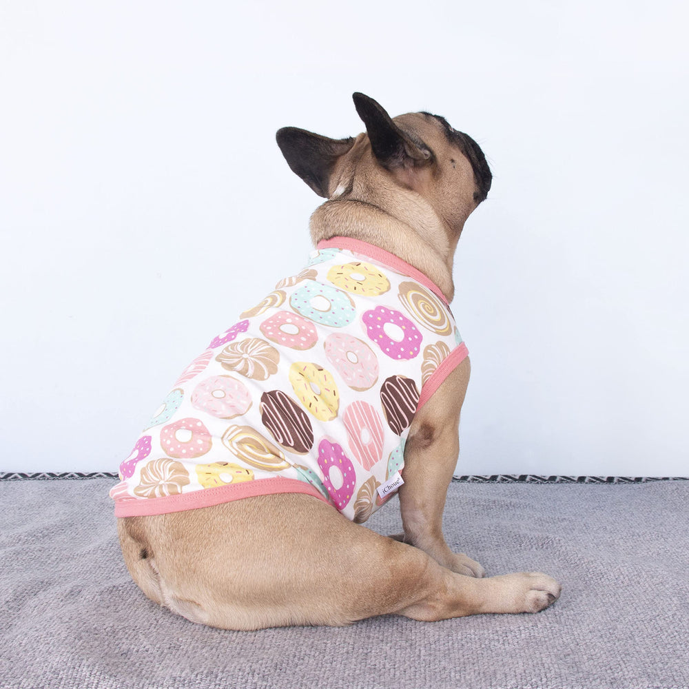 iChoue camiseta para perro francés con rayas y estilo adorable.