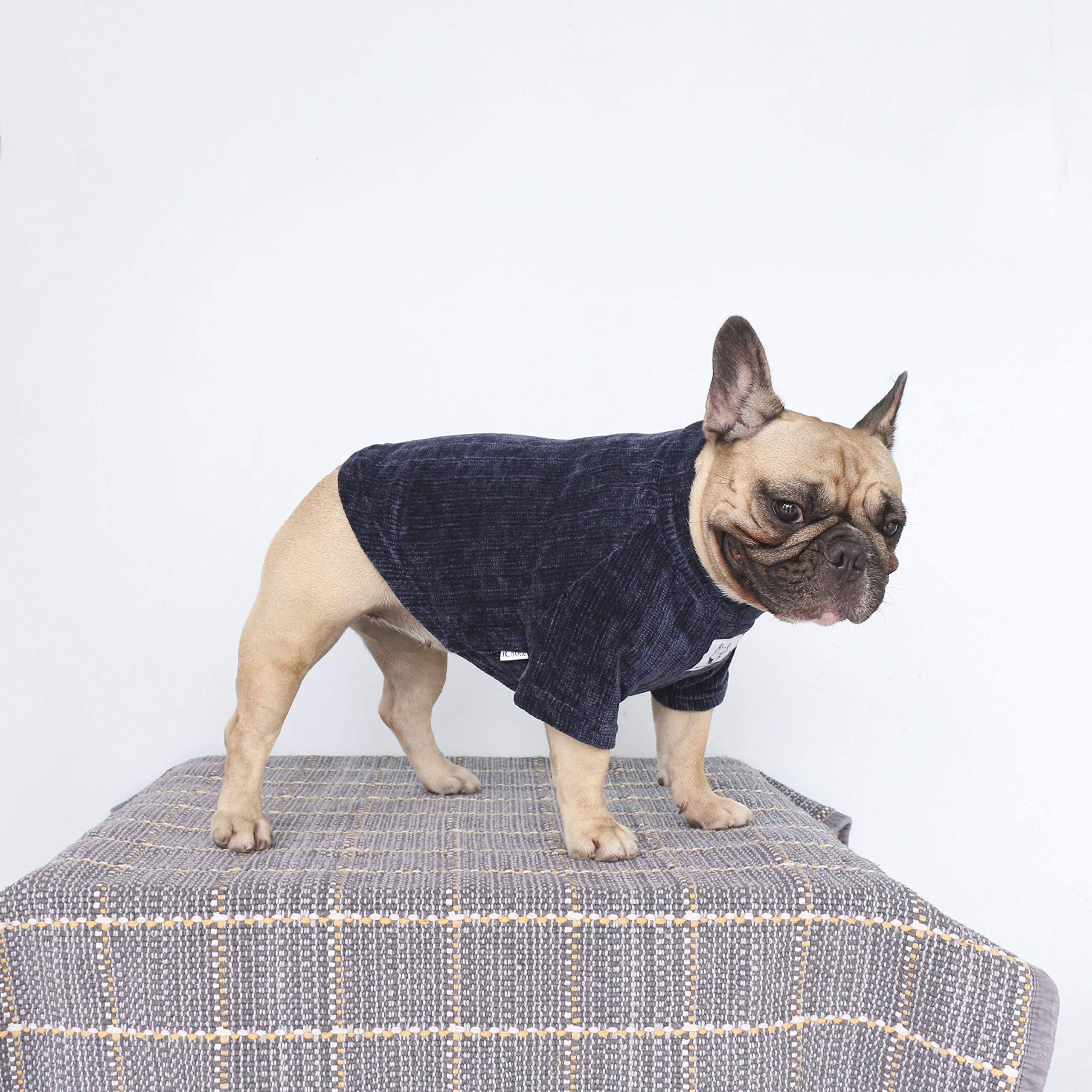 iChoue sudadera para bulldog francés y pug, ajuste relajado en pecho.