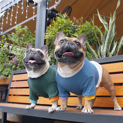 iChoue sudadera color block cuello, ajuste cómodo para perros con pecho ancho