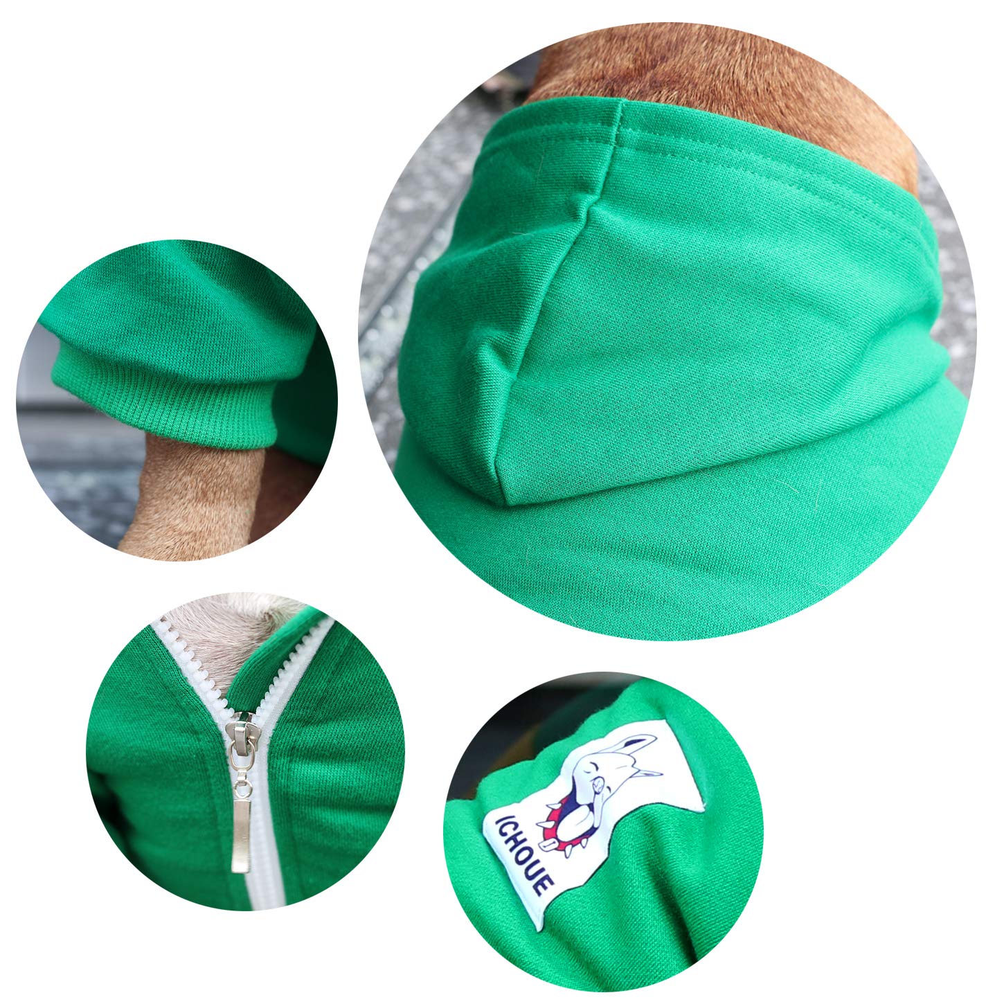 iChoue sudadera bulldog frances verde talla grande plus ajuste cómodo