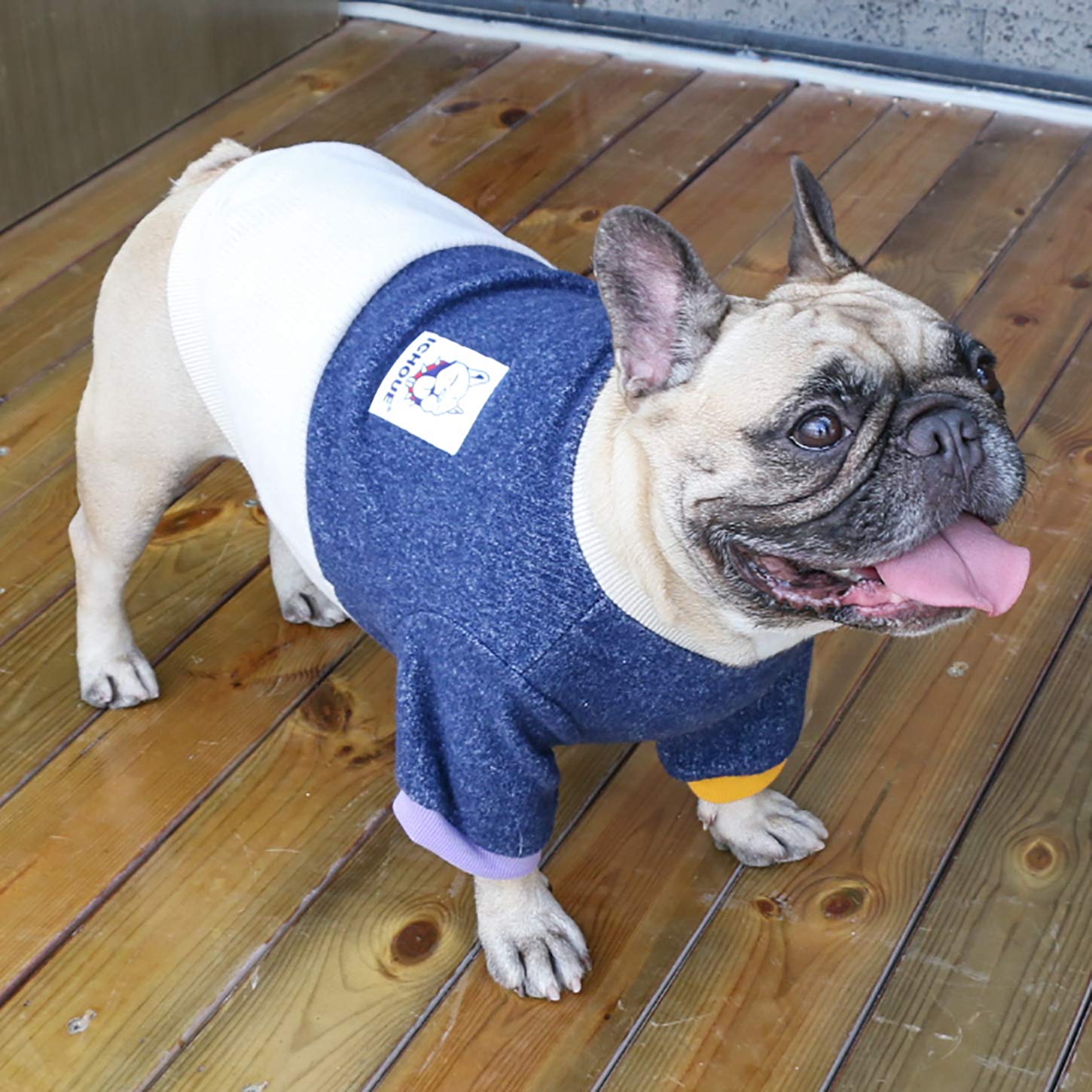 iChoue sudadera bloque de color, diseño fácil de poner para cambios rápidos.