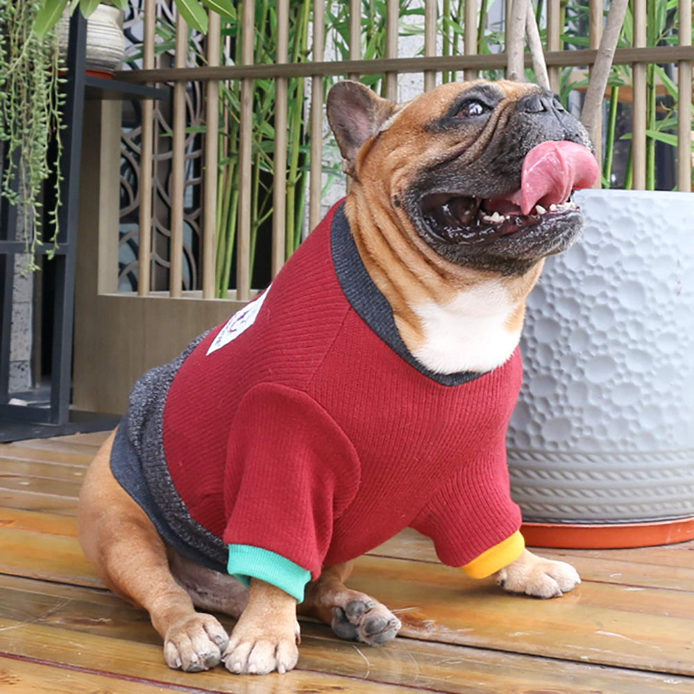 iChoue sudadera rojo-negro bloque de color, diseño moderno para excursiones cotidianas.