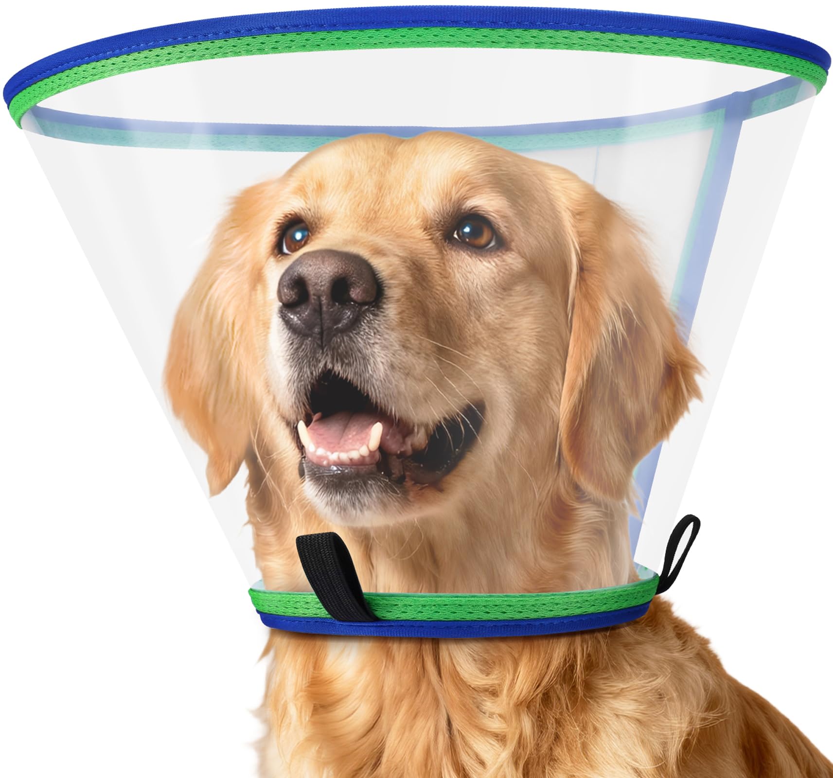 ICOYEA collar suave para perros: vista clara al caminar y comer.