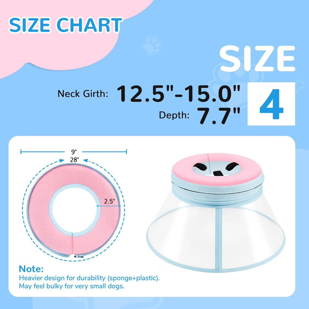 ICOYEA collar donut con velcro doble para un ajuste seguro