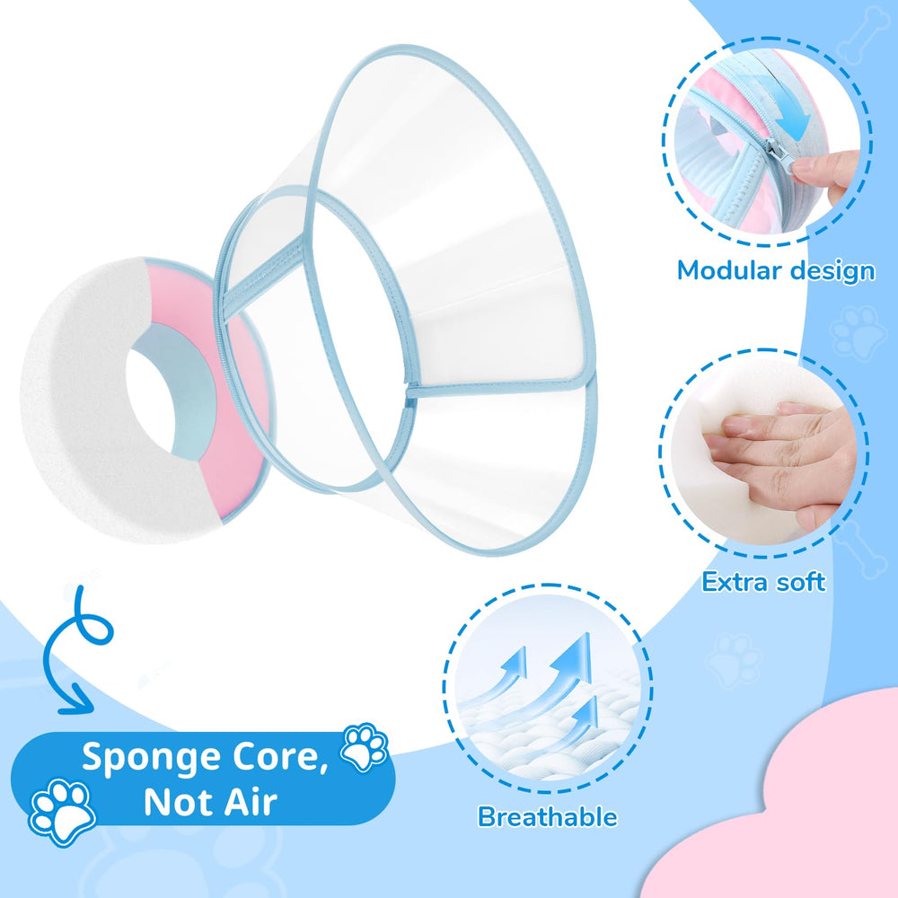 ICOYEA núcleo de esponja en cono para perros, soporte suave.