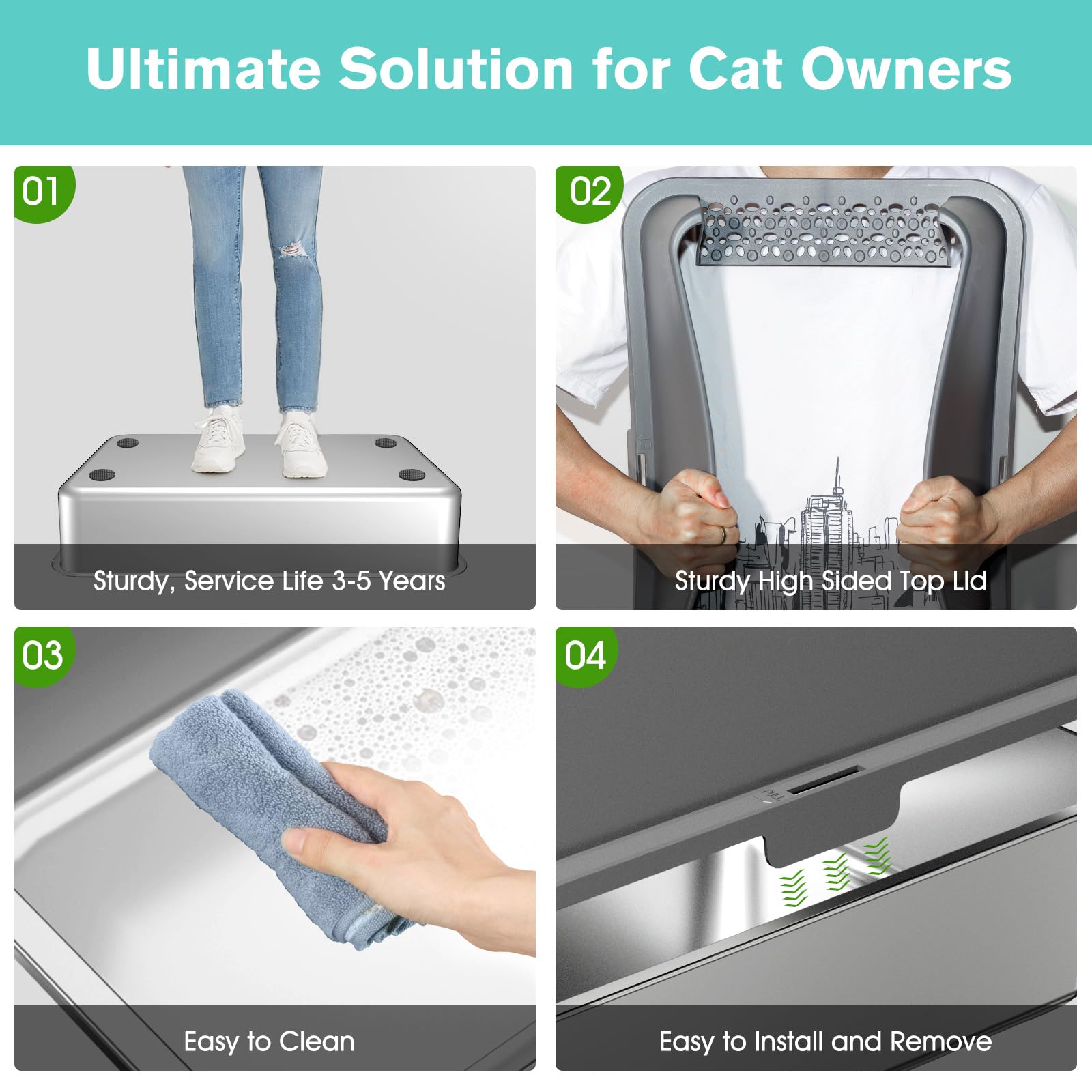 ICYAIR dos cajas XL para dos gatos en un hogar multi felino.