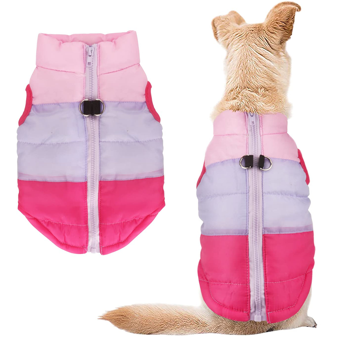 Idepet abrigo para perro con correa ancla y patchwork acolchado, calidez y estilo.