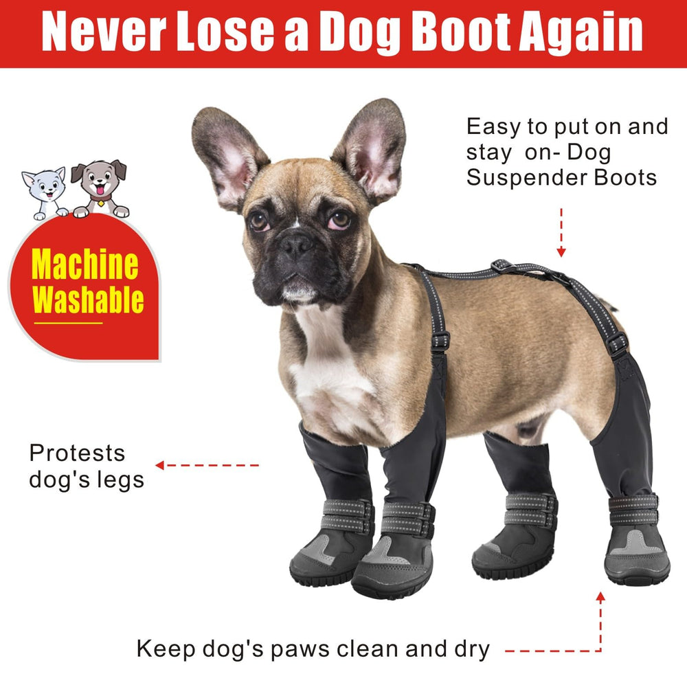 Idepet botas con correas ajustables para evitar pérdidas durante el paseo.
