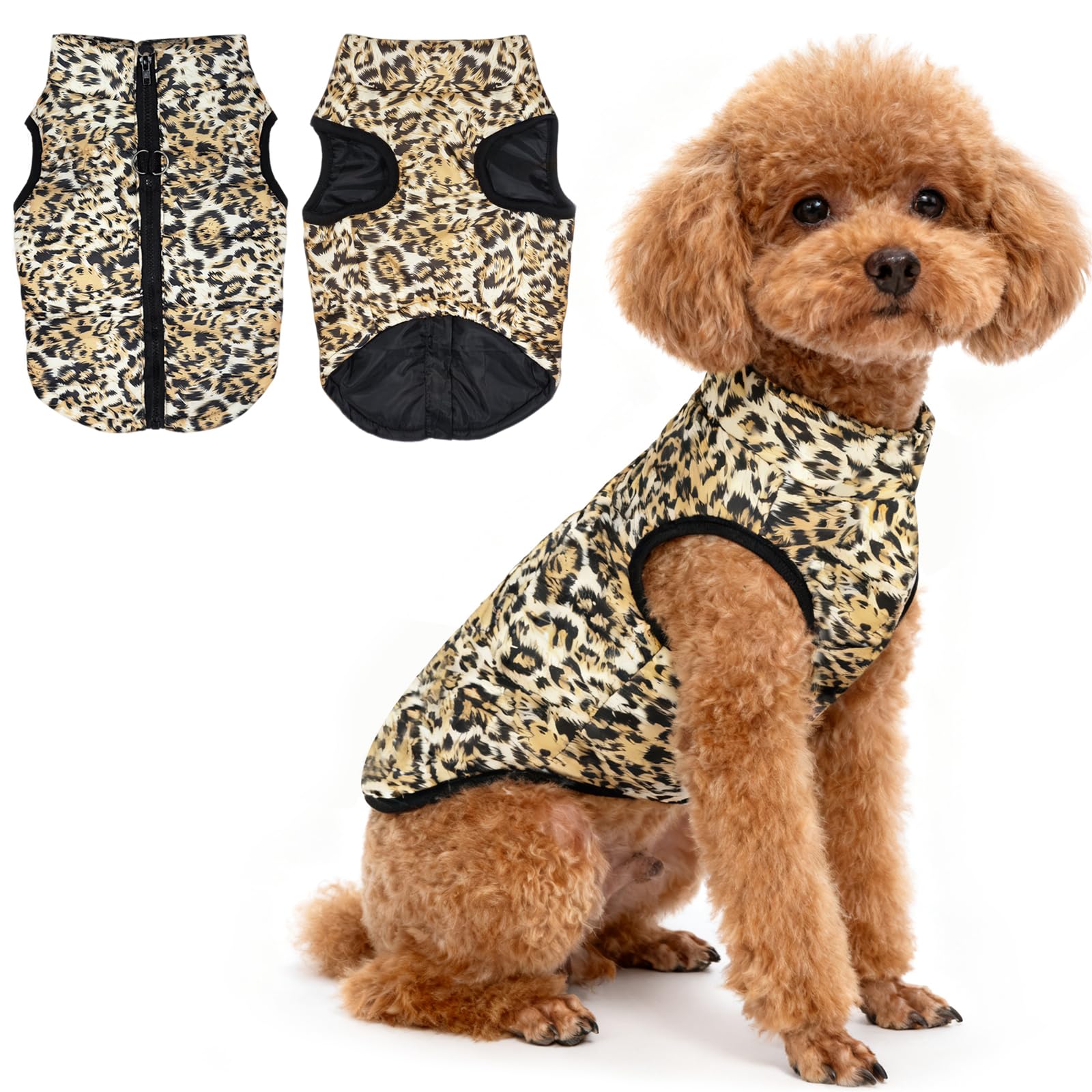 Idepet capa para perro con ancla patchwork acolchada, ideal para climas fríos.