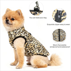 Idepet abrigo parches para mascotas, diseño Leopardo único y cómodo.