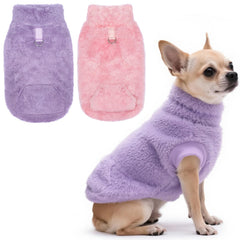 Idepet chaleco fleece con anillo de correa, paseos seguros en invierno