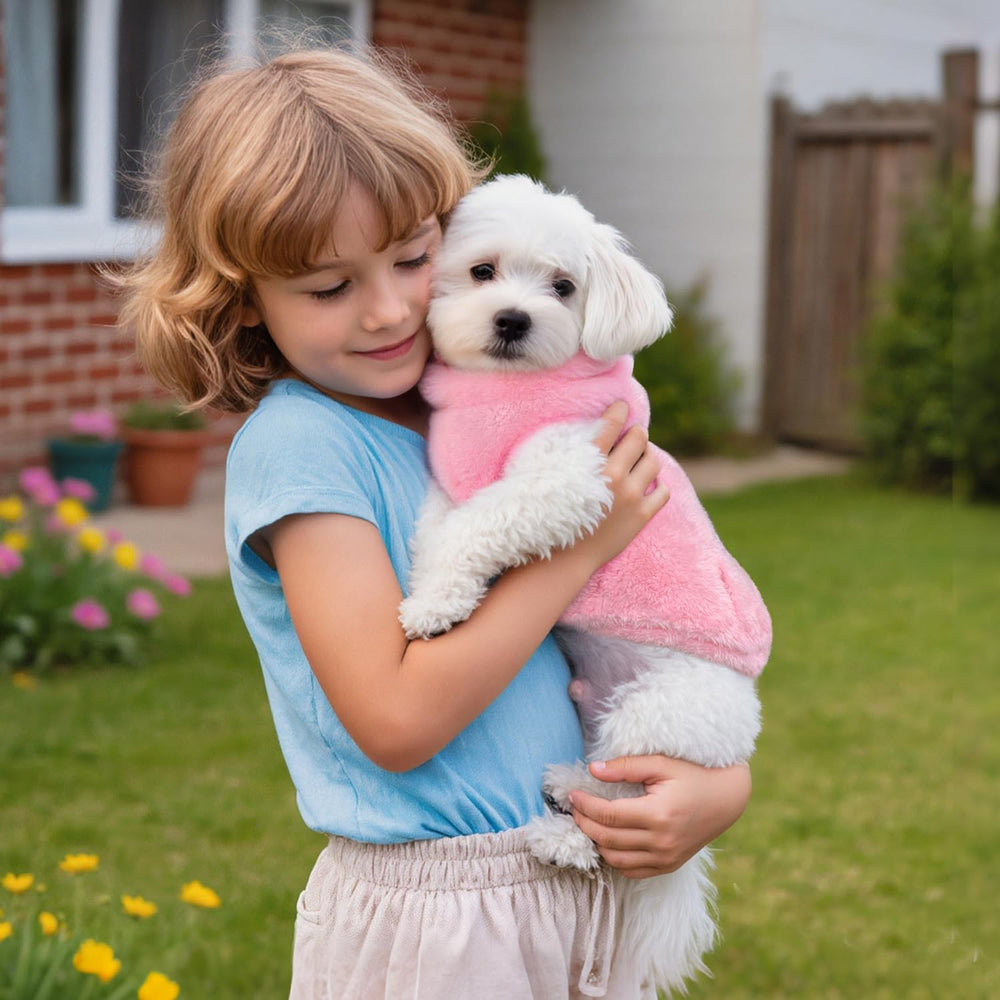 Idepet chaleco rosa y púrpura, estilo alegre para mascotas