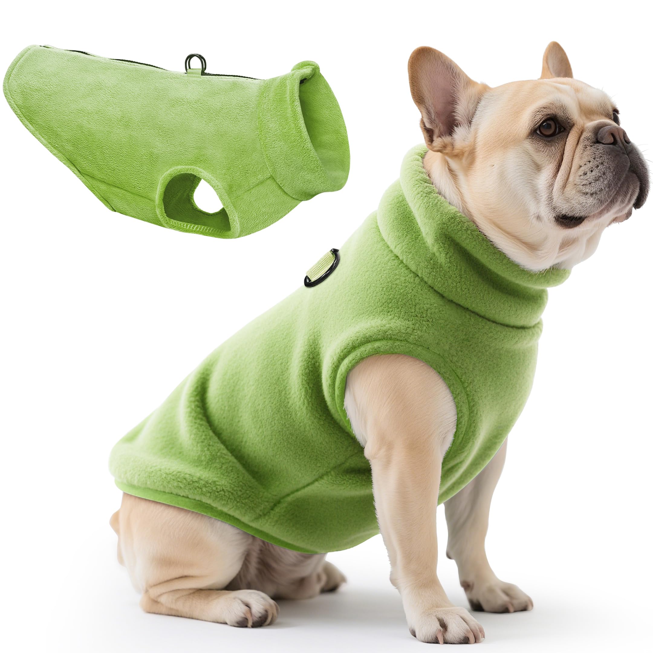 Idepet chaleco para perro con forro polar y cierre para colocación fácil