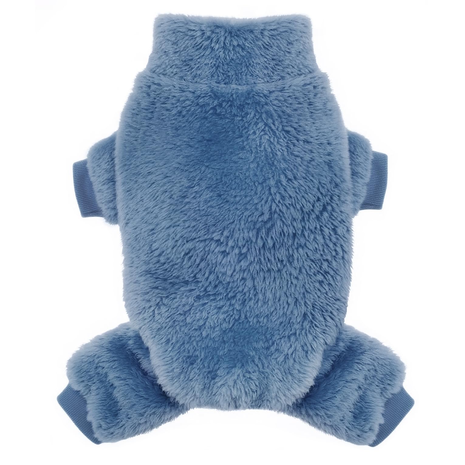 Idepet pijama perro terciopelo azul: abrigo suave para días fríos.
