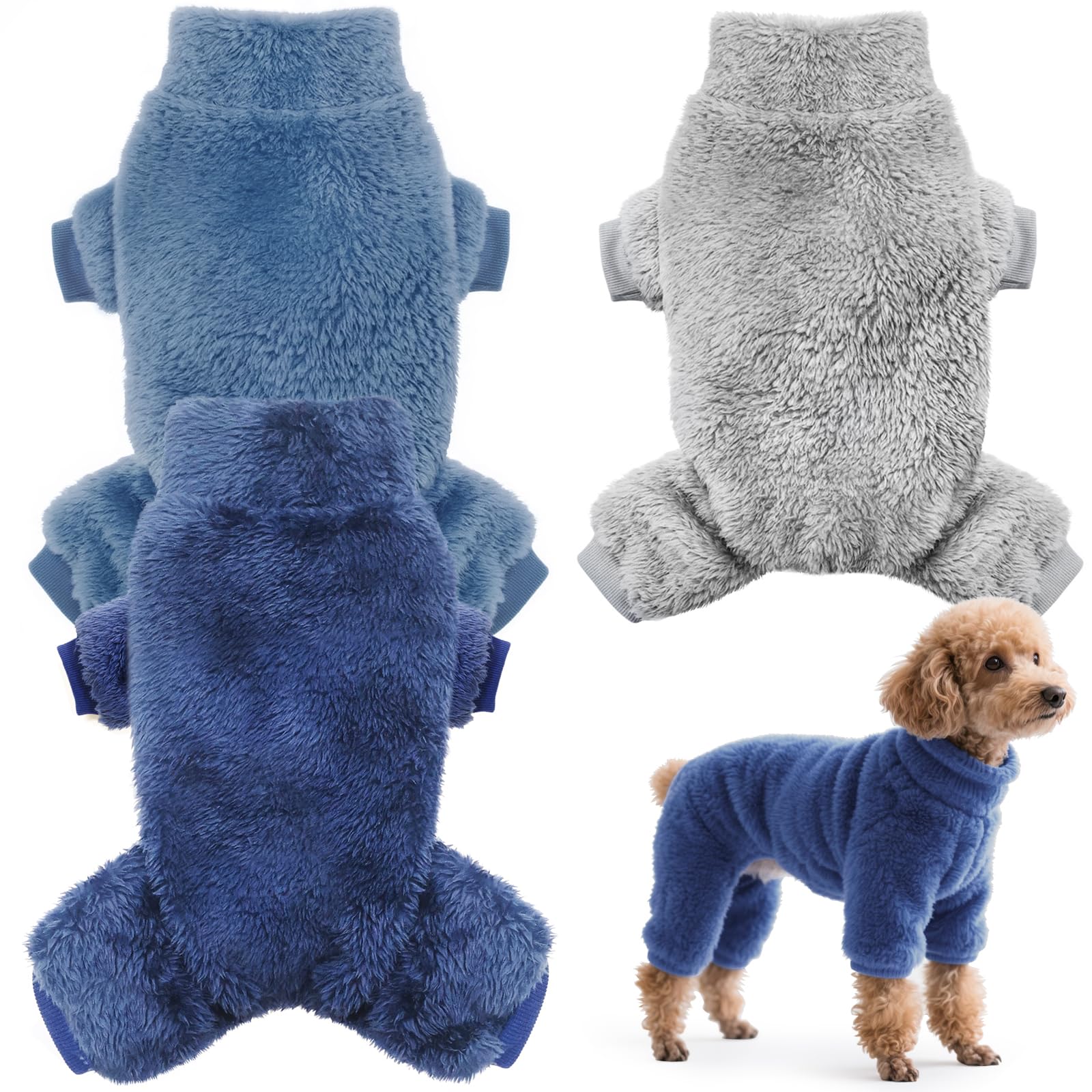 Idepet pijama para perro terciopelo, textura suave y agradable.