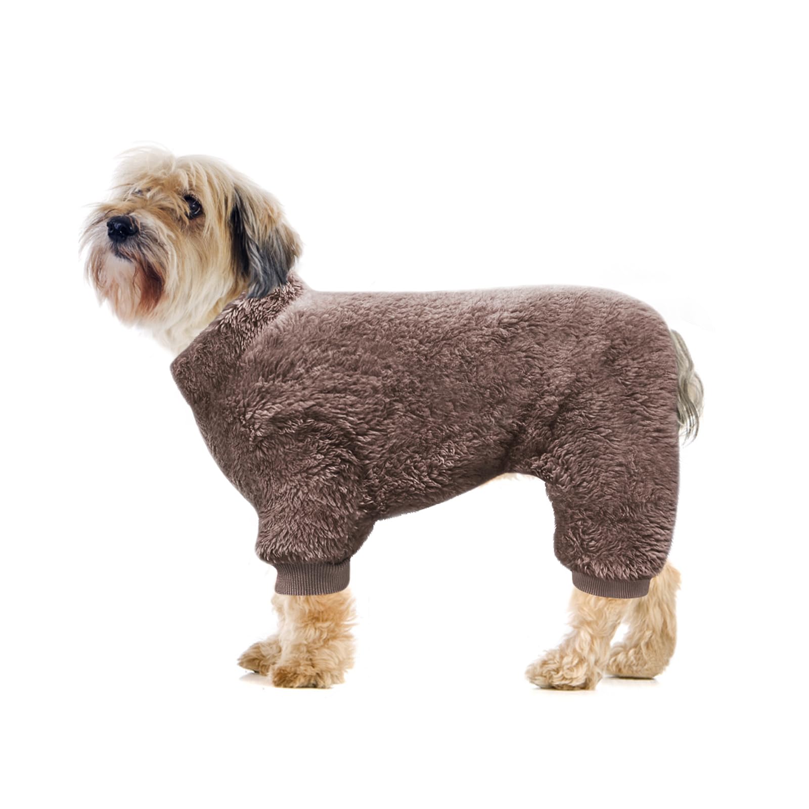 Idepet Velvet Pijamas para mascota, diseño cuatro patas que cubre más.