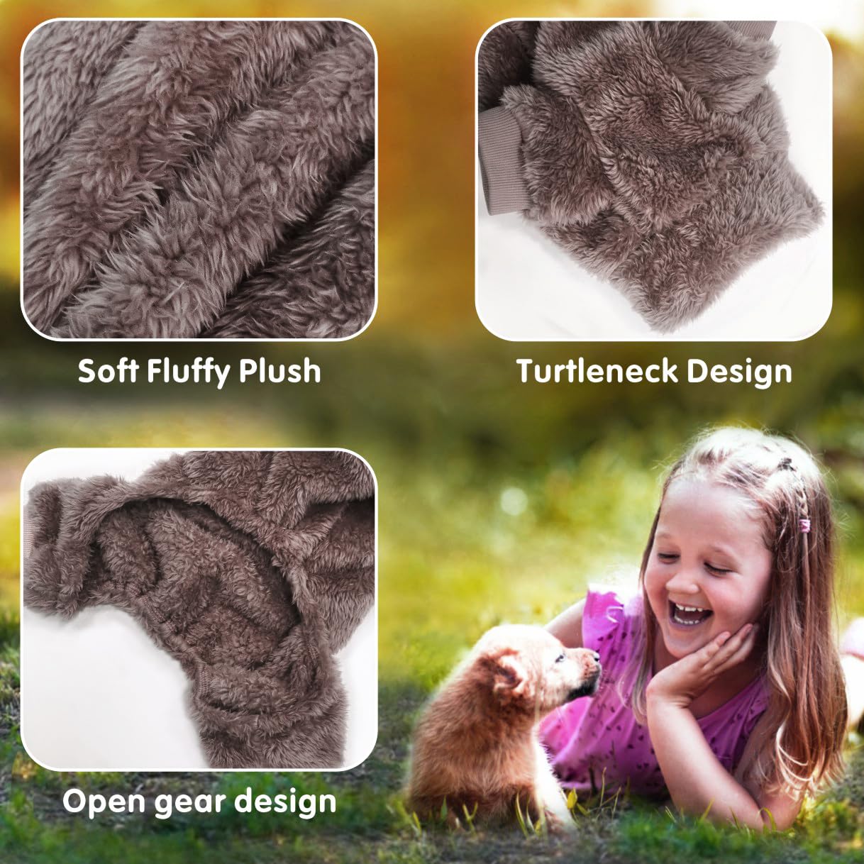 Idepet Velvet Pijamas para mascota, lavable a máquina para limpieza rápida.