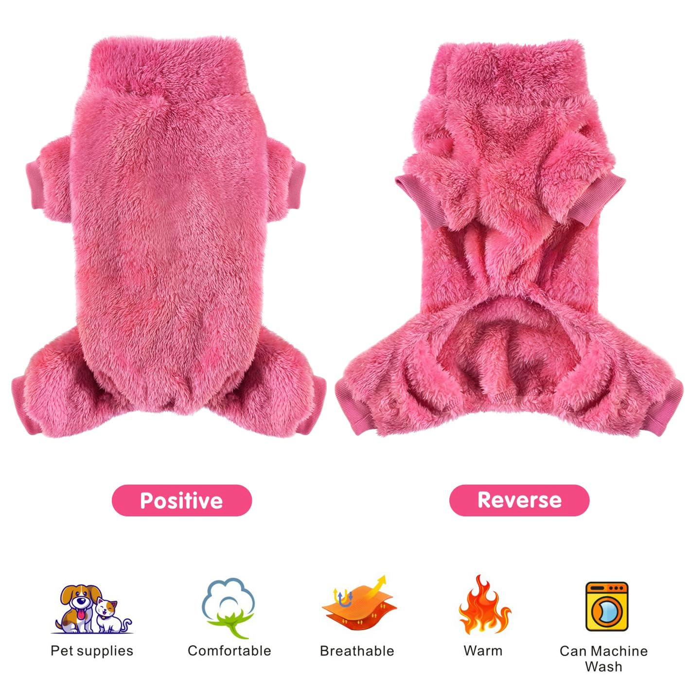 Idepet pijamas Velvet para perros, apertura en la barriga, fácil de poner