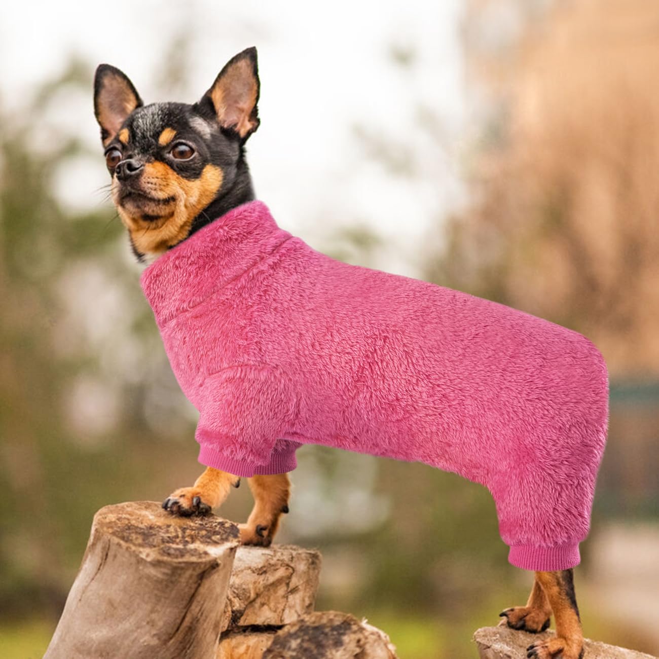 Idepet pijamas Velvet para perros, diseño 4 patas, mayor cobertura de calor