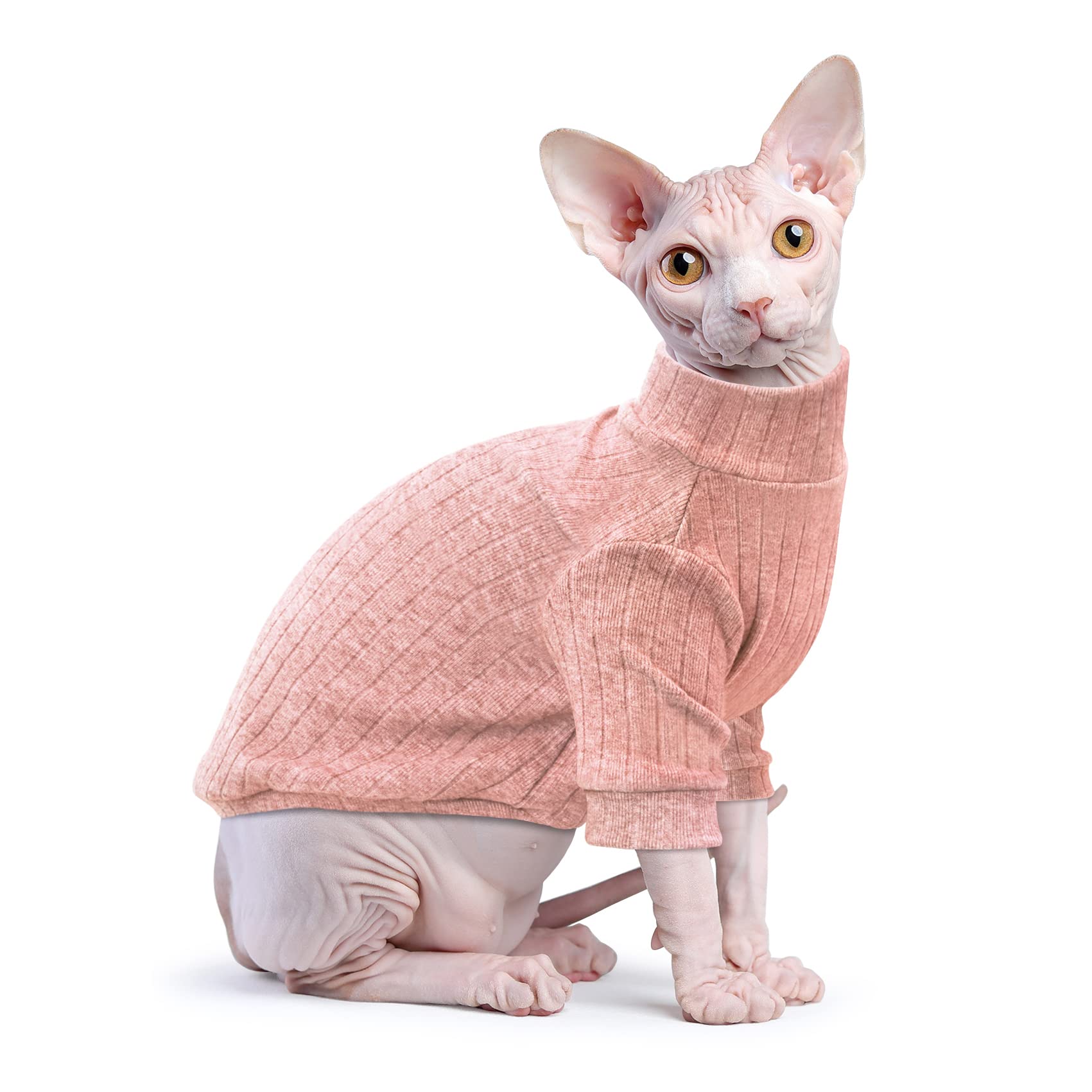 Idepet suéter para gatos sin pelo, tacto suave, perfecto para descansar.