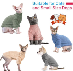 Idepet suéter de invierno para gatos sphynx, ajuste elástico y cómodo.