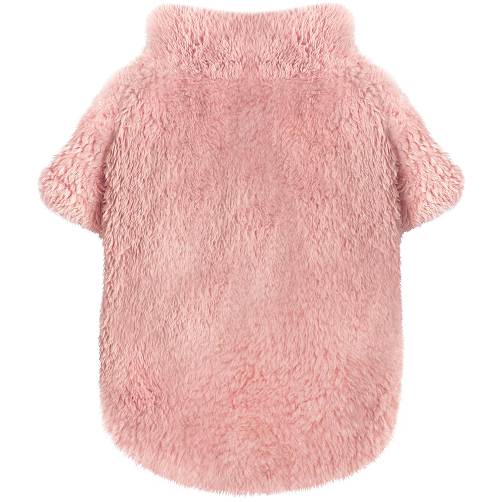 Idepet suéter peluche para cachorro con forro polar, ideal para paseos fríos.