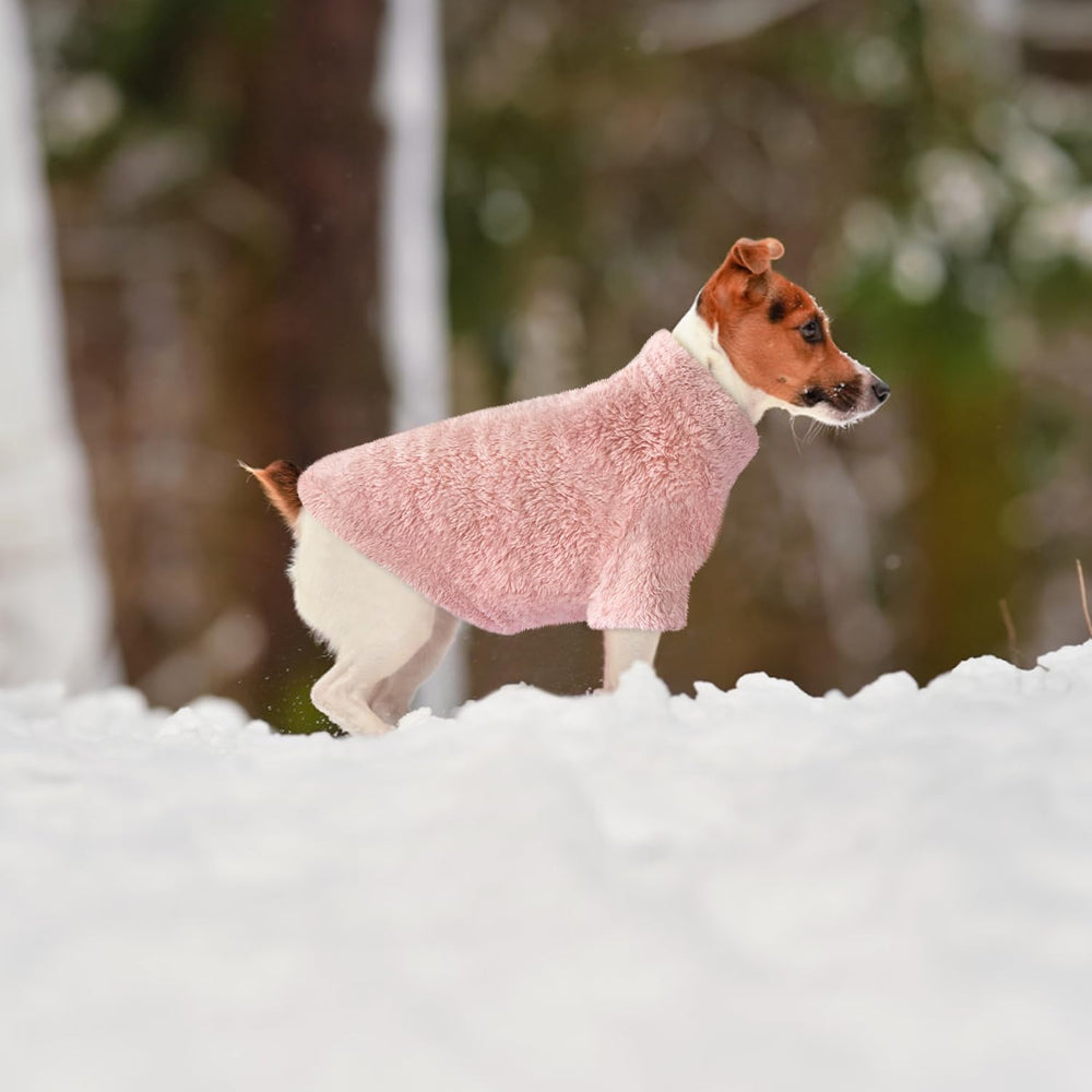 Idepet suéter para perro pequeño, cuello alto que mantiene el torso caliente.