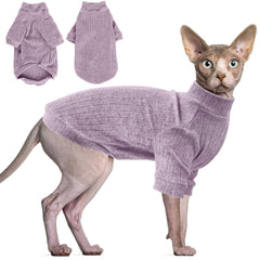 Idepet suéter para gatos Sphynx con tejido suave para comodidad diaria.