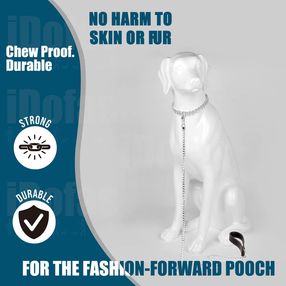 iDofas collar ancho 15 mm para perros medianos y grandes, aspecto robusto