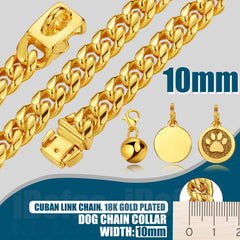 iDofas collar cadena cubana detalle hebilla segura, fácil de colocar