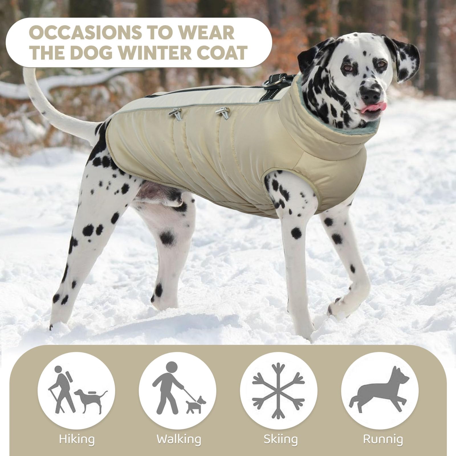IDOMIK abrigo impermeable para lluvia y nieve protege al perro del viento.