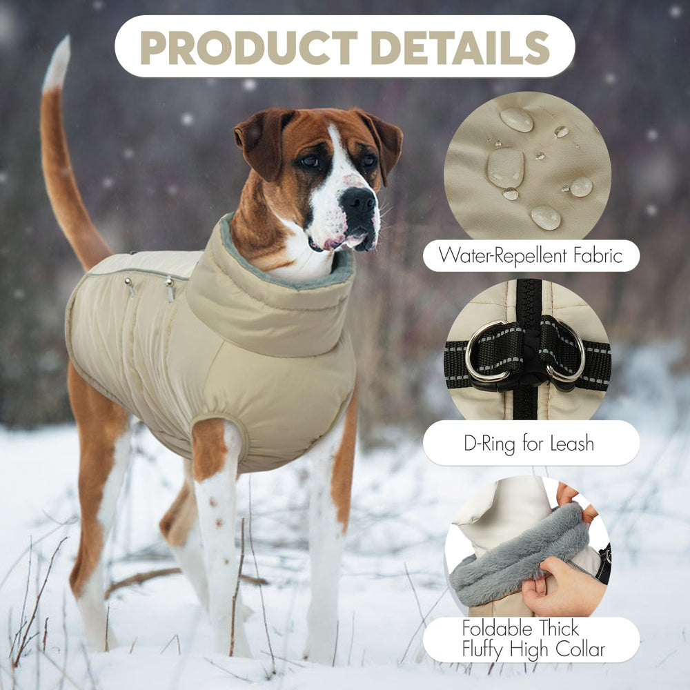 IDOMIK chaqueta para perro con cremallera trasera facilita vestirse rápido.