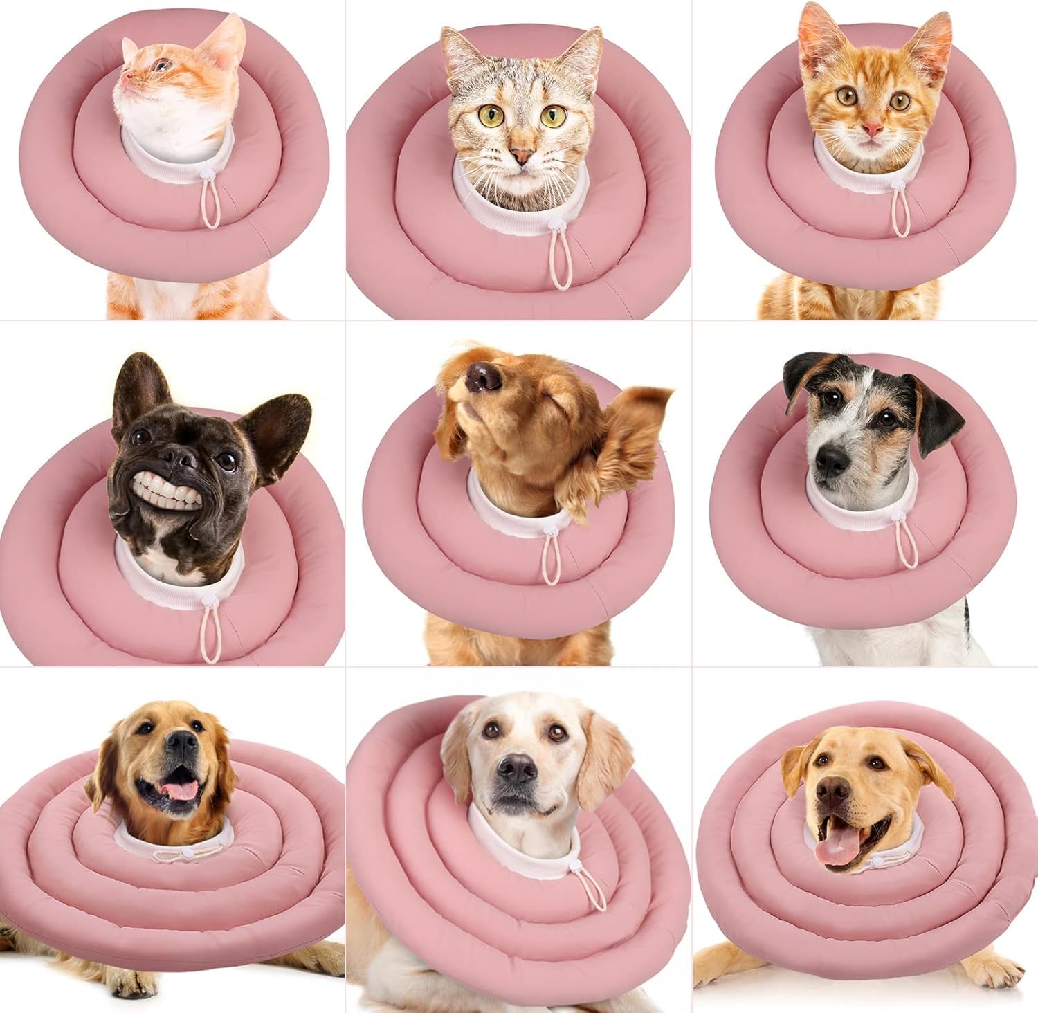 IDOMIK collar-rosa-suave-diseño, apariencia atractiva para mascotas.
