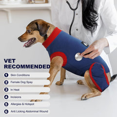 IDOMIK diseño transpirable mantiene al perro cómodo durante la recuperación.